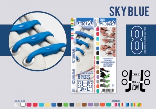 SHOEPS SKY BLUE 8 STUKS